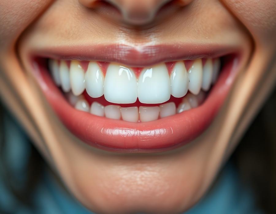 Brighter teeth after a professional whitening treatment
